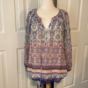 Daniel Rainn Boho Blouse Women's Size M in EUC